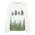 thumbnail image 1 of Honeeladyy Clearance under 5$ Fall Winter Girls World's Tree Farm Christmas Tree Pattern Print Sweatshirt Casual Cozy Long Sleeve Graphic Pullover Tops, 1 of 9