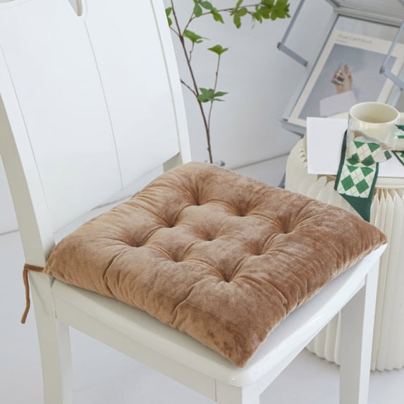 Honeeladyy Clearance Under 5$ Velvet Chair Cushion with Ties Ultra Soft Solid Color Warm Thicken Floor Cushion for Kids Reading Nook Comfortable Square Seat Cushion for Adult 15.7”x15.7”