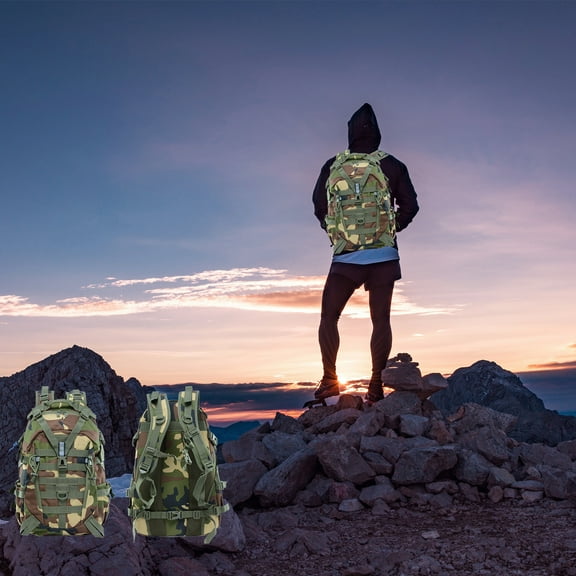 Honeeladyy Clearance Camouflage Multi High Capacity Functional Backpack Pack, Double Shoulder Hip Belt Bag Packs Water Resitive Bag Pouch Hiking Climbing Outdoor Backpack