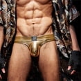 thumbnail image 1 of Honeeladyy Clearance Mens Underwear Attractive Passionate Hot Cracked Leather T-shaped Sports Hip-lifting And Protruding Men's Underwear, 1 of 9
