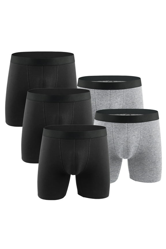 Clearance Mens Underwear Men's Underwear Cotton Large Size bigty Men's Boxer Underpants Extra Long Sport Solid Color