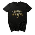 thumbnail image 1 of Honeeladyy Clearance under 10$ Happy New Year Women 2022 Trendy Tshirt Letter Printing Short Sleeve Comfort Crewneck Tee Tops Tunic Blouse, 1 of 4