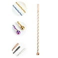 thumbnail image 1 of Honeeladyy Coffee Stick Stainless Steel Stick Reusable Metal Stirring Rod Cocktail Coffee Drink Stirrer Spoon Beverage Cocktail Stirrers for Birthday Bar Restaurant Wedding Picnic, Rose Gold, 1 of 5