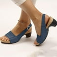 thumbnail image 1 of Honeeladyy Comfortable Elegant Low Chunky Heel Shoes Women Summer Thick Heel Sandals Pumps Buckle Open Toe Casual Shoes Sandals Women Sandals Women, 1 of 4