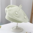 thumbnail image 1 of Honeeladyy Cute Knitted Beret Hat for 3-48 Months Girls, Solid Color Super Soft & Comfortable Stylish Infant Girl Beret Hat Fit for Outdoor Activities Gift, Mint Green, 1 of 3