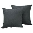 thumbnail image 1 of Honeeladyy Decorative Square Throw Pillow Covers 16"x16" Inch Set of 2, Super Soft Breathable Pillows Farmhouse Fall Pillowcase for Living Room Bedroom Sofa Couch Cushion Cover, Dark Gray, 1 of 6