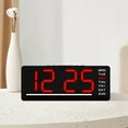 thumbnail image 1 of Honeeladyy Digital Alarm Clock for Bedrooms, 6.1" Large LED Display with Date Temperature Time Display, Portable Snooze Clock Brightness for Everyone (Red), 1 of 6
