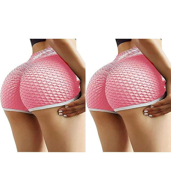Honeeladyy Discount 1/2 PC Famous TIK_Tok Short Leggings for Women Butt Lifting Yoga Pants Workout Shorts Scrunch Booty Textured Pants
