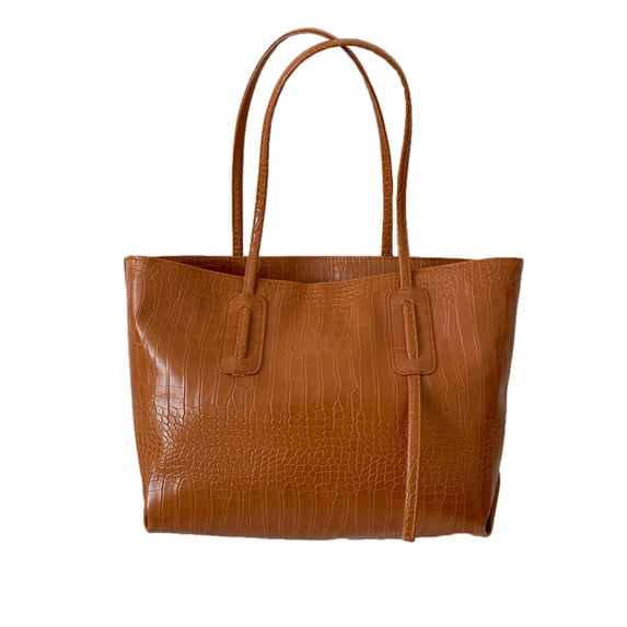 Honeeladyy Discount Ladies Satchel Fashion High Capacity Leather Handbag Single Shoulder Tote-bag