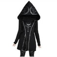 thumbnail image 1 of Honeeladyy Discount women Gothic Hooded Zip Jackets Coats Cardigan Vintage Moon Printed Punk Goth Hoodie Plus Size Sweatshirt, 1 of 8