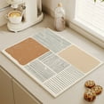 thumbnail image 1 of Honeeladyy Dish Drying Mat for Kitchen Counter Super Absorbent Drainer Mats with Non-slip Rubber Backed Hide Stain Heat Proof Easy to Clean Dish Rack Mat (Beige, S-12"x16"), 1 of 6
