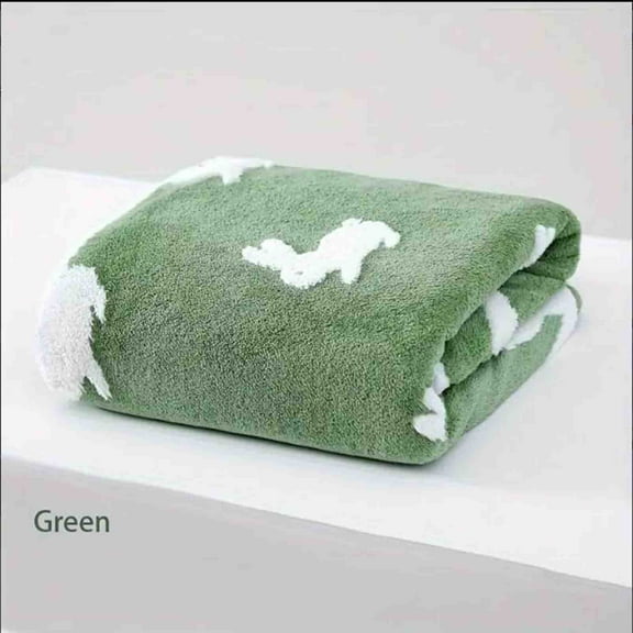Honeeladyy Easter Bath Towel Rabbits Jacquards Bath Sheet 28"x55" Bathroom Towel Solid Color Highly Absorbent Quick Dry Super SoftTowel for Bathroom Spa Gym Hotel Beach Travel, Green
