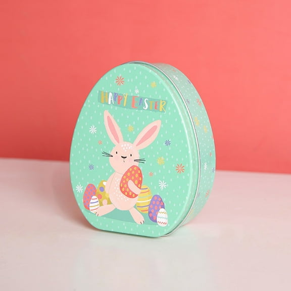 Honeeladyy Easter Candy Box for Food Stroage, Large Chocolate Easter Bunny Easter Eggs Design Empty Decorative Gift Packaging Box with Cover for Easter Party Holiday