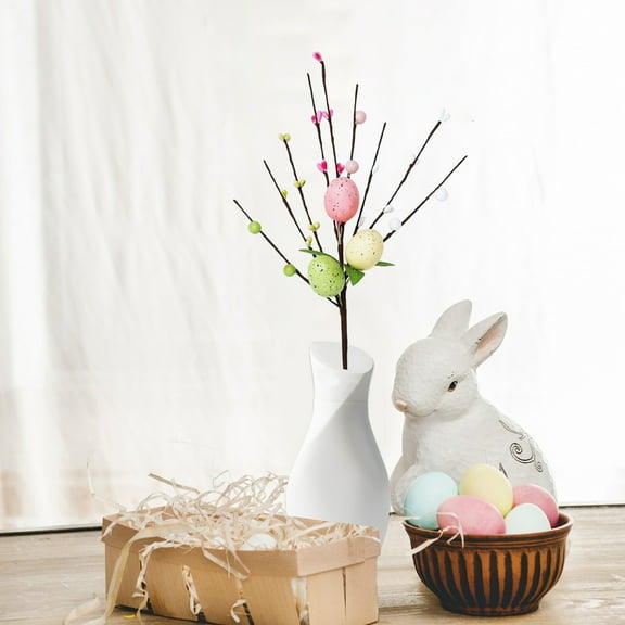 Honeeladyy Easter Gifts Easter Decorations Multicolor Easter Eggs Shaped Berry Picks with Berries for Easter Living Rooms, Bedrooms, Offices, Patios, Dining Rooms