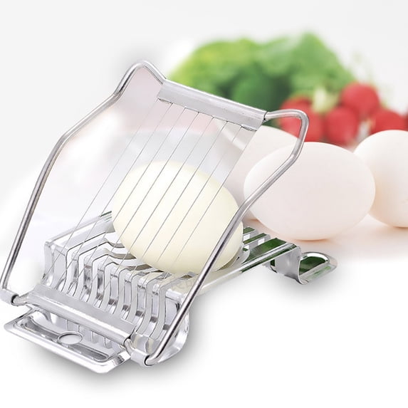 Honeeladyy Egg Slicer for Hard Boiled Eggs – 10-Wire Stainless Steel Slicer for Hard-Boiled Egg Wedges, Salad Prep & Garnishing, Dishwasher Safe Metal Kitchen Gadget
