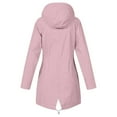 thumbnail image 1 of Honeeladyy Fall Jackets for Women Waterproof Raincoats with Hoods Windproof Winter Coats Outdoor Hoodies Ladies with Zipper Pink XL, 1 of 4