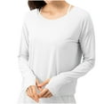 thumbnail image 1 of Honeeladyy Fashion Women Long Sleeve Comfortable Breathable Round--Neck Shirt Tops for School College Library (White,XL), 1 of 1