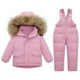 thumbnail image 1 of Honeeladyy Girls Boys 2-Piece Padded Ski Suit,Kids Winter Windproof Waterproof Outdoor Sport Warm Snow Pants and Jacket #Ae-Birthday Gifts, 1 of 9