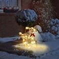 thumbnail image 1 of Honeeladyy Glowing Outdoor Christmas Reindeer Garden Decoration with 20 LED Lights Deer Figures for Yard, Garden & Porch Displays, Free Assemble Tools, 1 of 4