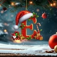 thumbnail image 1 of Honeeladyy Gnome 26 Letter Ornaments for Christmas Tree Xmas Hat Xmas Gifts Alphabet Monogram Christmas Tree Decorations Hanging Initials Pendant for DIY Crafts Holiday Party, E, 1 of 5