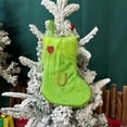 thumbnail image 1 of Honeeladyy Green Monogram Christmas Stocking, 7" Mini Knitted Xmas Stocking, Personalized Embroidery Initial Christmas Stocking, Letter A to Z Xmas Stocking for Family Holiday Xmas Tree Fireplace (U), 1 of 5