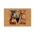 thumbnail image 1 of Honeeladyy Halloween Doormat Halloween Home Decorations, Bats Pumpkin Flower Non-Slip Welcome Mats for Front Door, Indoor Outdoor Novelty Rug for Home Kitchen Floor Halloween Decor, 1 of 1