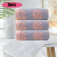 thumbnail image 1 of Honeeladyy Hand Towels for Bathroom 3 Pack, Thanksgiving Maple Leaves Print Face Towels Soft Absorbent for Spa Bath Gym Kitchen, Hand Towel Set Decorative, 13 x 29 Inches, Pink, 1 of 6