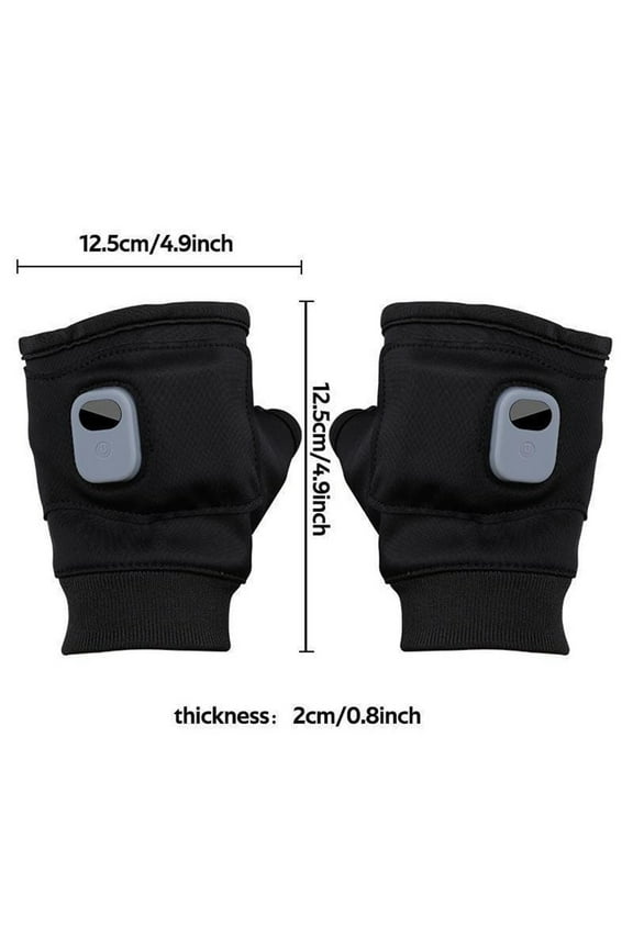 Heated Fingerless Glove for Men Women, Rechargeable Battery Electric Heated Glove Liners, Winter Warm Glove Liners, Hand Warmers for Riding Ski Snowboarding Hiking Cycling