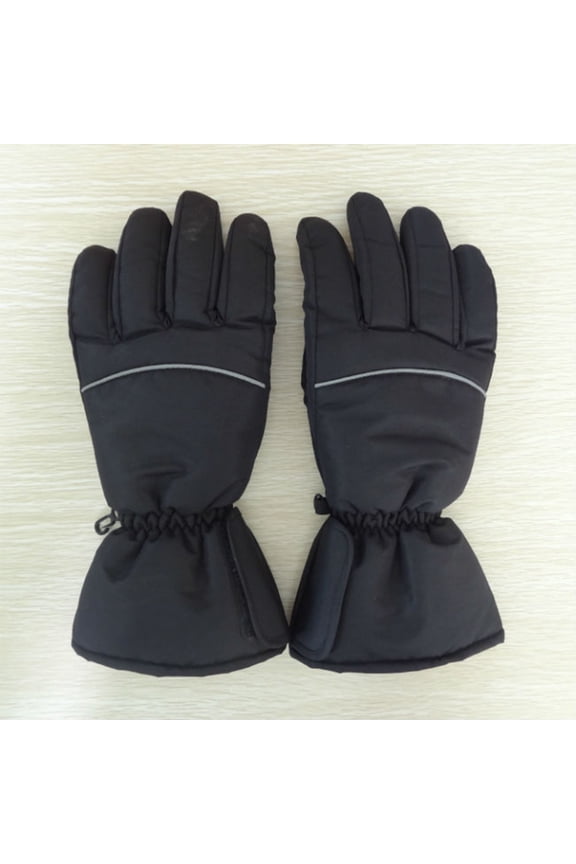 Heated Ski Gloves for Women and Men , Winter Warm Skiing Gloves, Rechargeable Heating Glove for Skiing, Snowboarding, Snowmobile, Outdoor Sports, Black (Black, L)