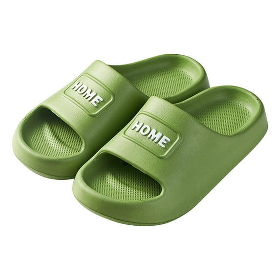 Honeeladyy Kids Slides Girls Boys Comfort Non-Slip Thick Sole Slippers Summer Beach Shoes Birthday Gift Green 11-12 Years