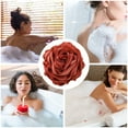 thumbnail image 1 of Honeeladyy Large Bath Loofah Sponge for Women and Men, 4.72 Inches Shower Loofah Exfoliating Body Loofah Sponge, Solid Color Bath Soft Lightweight Mesh Pouf Ball for Exfoliating Skin (Red), 1 of 7