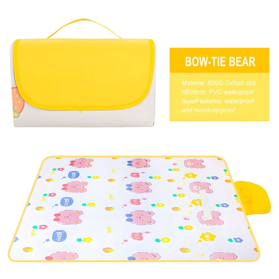 Honeeladyy Large Beach Blanket Oversized Camping Blanket Waterproof Sandproof Outdoor Collapsible Picnic Mat Beach Mat for Outdoor Camping Hiking Grass Park