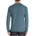 thumbnail image 1 of Honeeladyy Long Sleeve Round Neck Tops,Men Long-Sleeve Beefy Muscle Basic Solid Pure Color Blouse Tee, 1 of 4