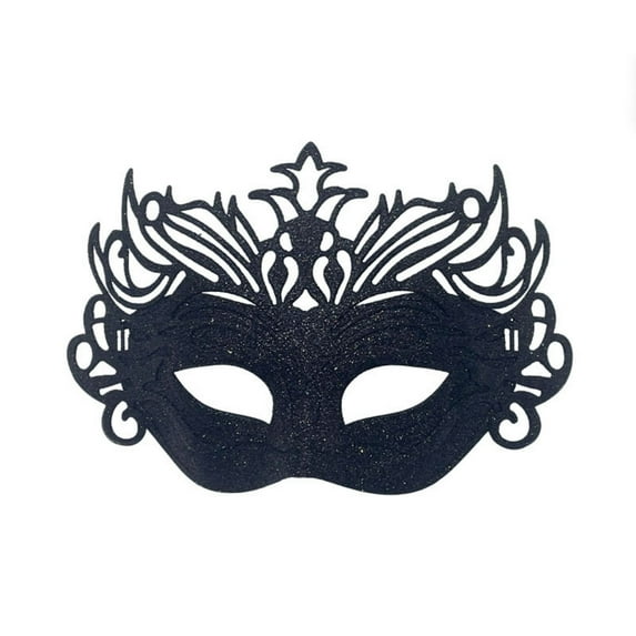 Honeeladyy Masquerade Mask for Women, Vintage Carnival Masks Half Mardi Gras Mask Fancy Carnival Masks for Dress Party, Prom, Role-playing (Black)