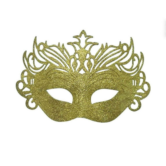 Honeeladyy Masquerade Mask for Women, Vintage Carnival Masks Half Mardi Gras Mask Fancy Carnival Masks for Dress Party, Prom, Role-playing (Gold)