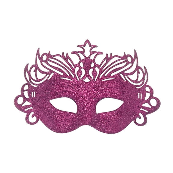 Honeeladyy Masquerade Mask for Women, Vintage Carnival Masks Half Mardi Gras Mask Fancy Carnival Masks for Dress Party, Prom, Role-playing (Hot Pink)