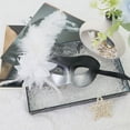 thumbnail image 1 of Honeeladyy Masquerade Masks for Women Men, Mardi Gras Mask, Christmas Masks with Elegant Feather, Half Face Masks for Masquerade Ball Carnival Party, Halloween, Performance, Silver, 1 of 3