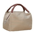 thumbnail image 1 of Honeeladyy Medium Stripe Insulated Lunch Bag for Male Female Leakproof Cooler Lunch Bag Reusable Lunch Purse for Work Picnic Hiking Camping Travel, 1 of 6