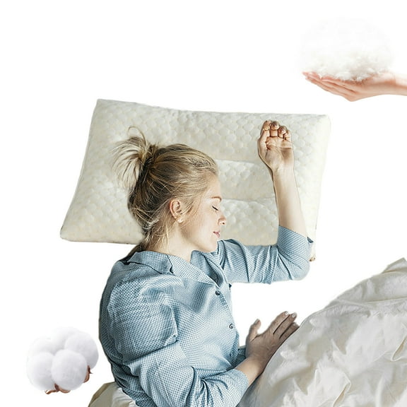 Honeeladyy Memory Pillows for Sleeping Hotel Collection Flexible Neck Pillow Soft and Gentle Supportive Soybean Pillow Core for Back, Side and Stomach Sleepers Mattress Pillow, 23.6" x15.7" ,White