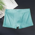 thumbnail image 1 of Honeeladyy Men Casual Solid Breathable Comfortable Underwear Ice Silk Thin Style Traceless Boxers Business Breathable Men's Summer Comfortable Boxers, 1 of 3