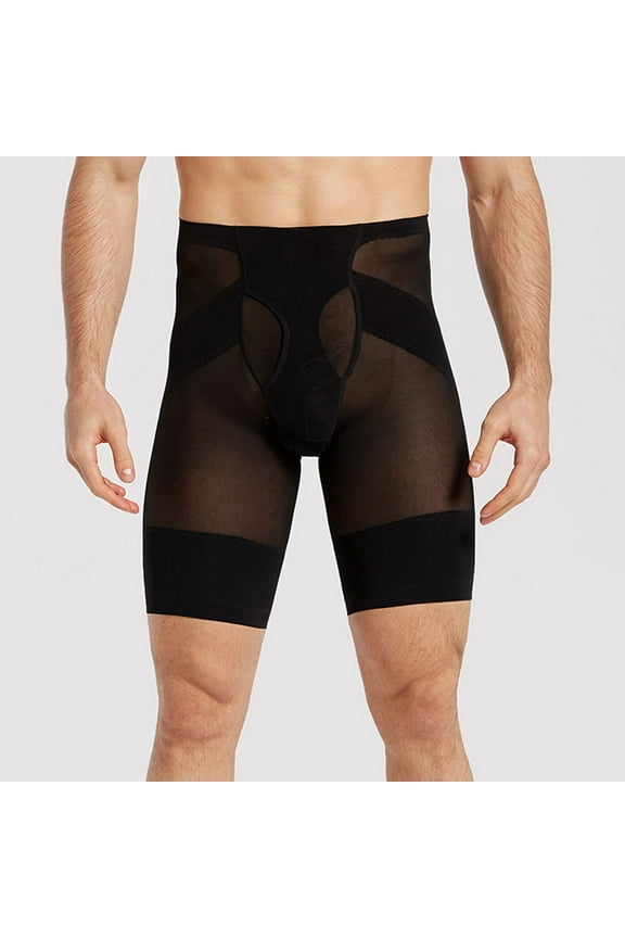 Men Casual Solid Breathable Comfortable Underwear Men Abdomen Pants Thin Buttocks Slimming Pants Pressure Pants Skinny Shaping Pants