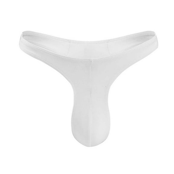 Honeeladyy Men Casual Solid Breathable Comfortable Underwear Men's Attractive Thongs Seamless Low-waisted Attractive Adult Revealing Buttocks Narrow-brimmed T Pants