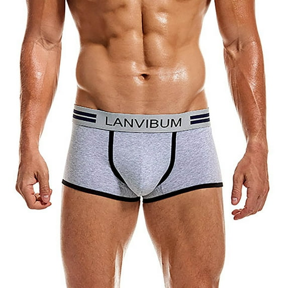 Honeeladyy Men Casual Solid Breathable Comfortable Underwear Men's Fashion Underwear Boxer Shorts Attractive Breathable
