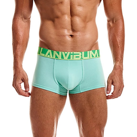 Honeeladyy Men Casual Solid Breathable Comfortable Underwear Men's Fashion Underwear Boxer Shorts Attractive Breathable