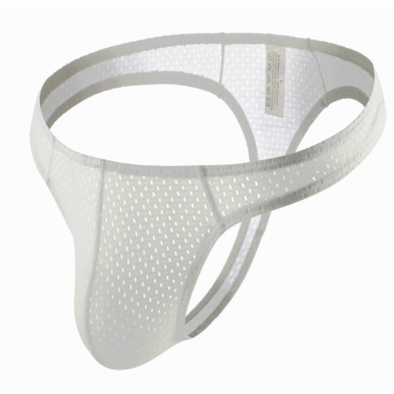 Honeeladyy Men Casual Solid Breathable Comfortable Underwear Ring Panties Attractive Fashion Breathable Nylon Mesh Thong Cool And Comfortable