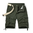 thumbnail image 1 of Honeeladyy Men Casual Solid Zipper Button Pockets Cropped Cargo Shorts cheap mens jeans, 1 of 3