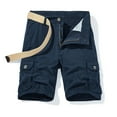 thumbnail image 1 of Honeeladyy Men Casual Solid Zipper Button Pockets Cropped Cargo Shorts cheap mens jeans, 1 of 3