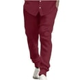 thumbnail image 1 of Honeeladyy Men Linen Drawstring Pants Beach Golf Elastic Waist Loose Streak Print Yoga Jogger Trousers Hiking Gifts Wine S, 1 of 6