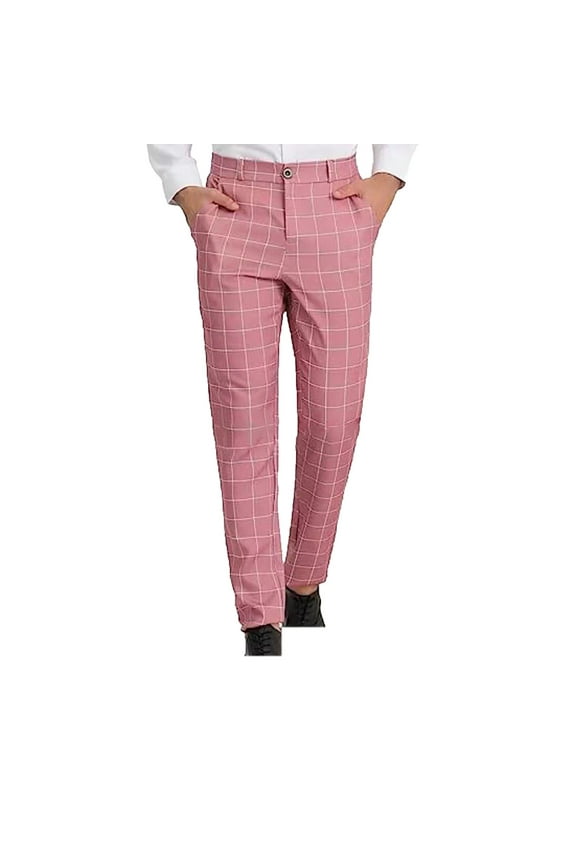 Men Printing Personalized Pants Pocket Button Suit Casual Pants Suit Pants