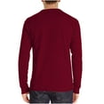 thumbnail image 1 of Honeeladyy Men Round Neck Muscle Pullover Top,Men Long-Sleeve Beefy Muscle Basic Solid Pure Color Blouse Tee, 1 of 1